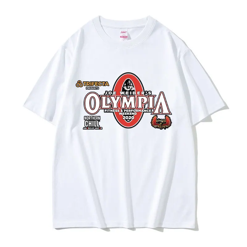 Olympia Gym Fitness Pump Cover Graphic T-shirt Men Women Fashion Vintage Tshirt Male Casual Cotton Oversized Short Sleeve Tees