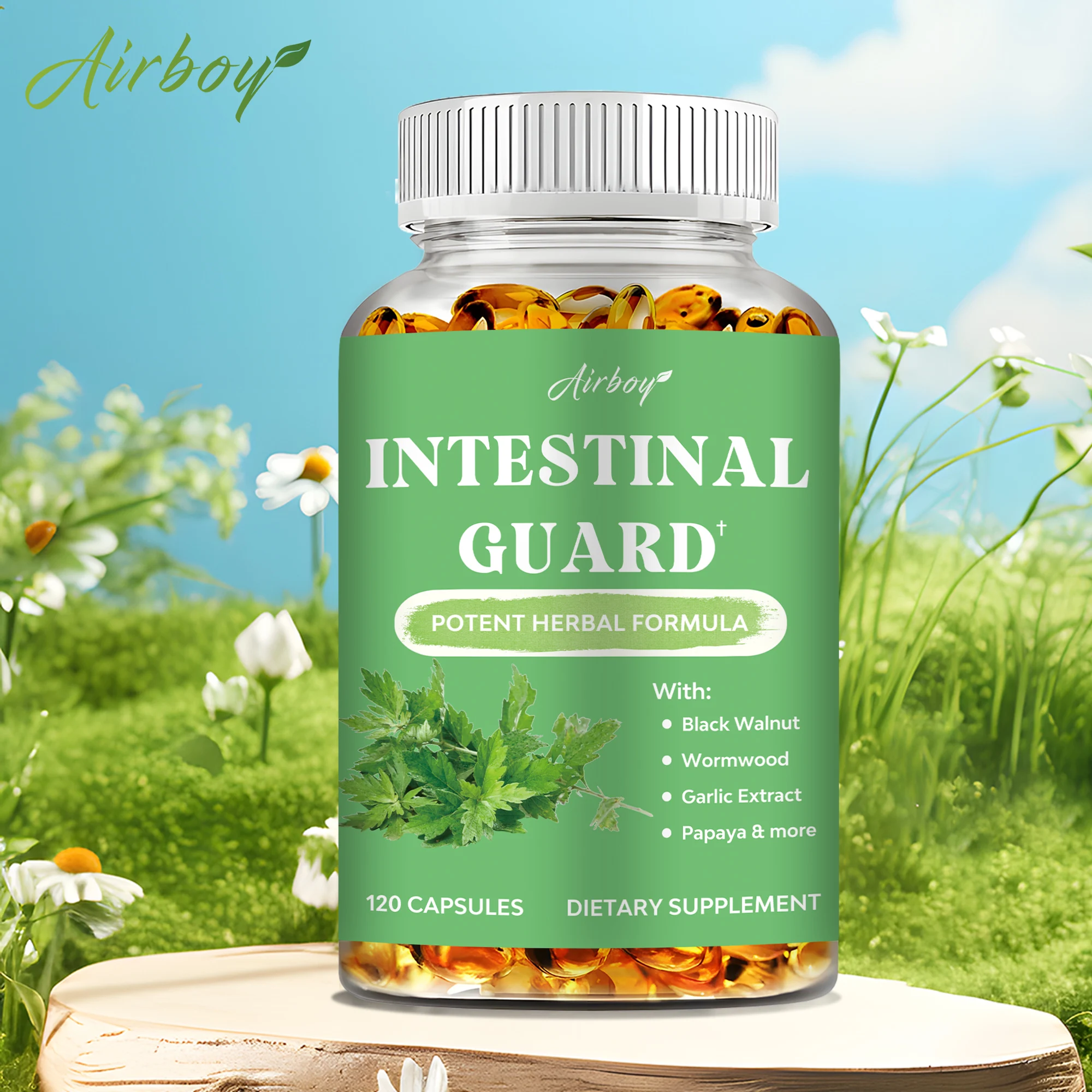 

Intestinal Guard Capsules - Reduces Bloating, Promoting Digestive and Intestinal Health, Boost Energy Levels, Enhance Immunity
