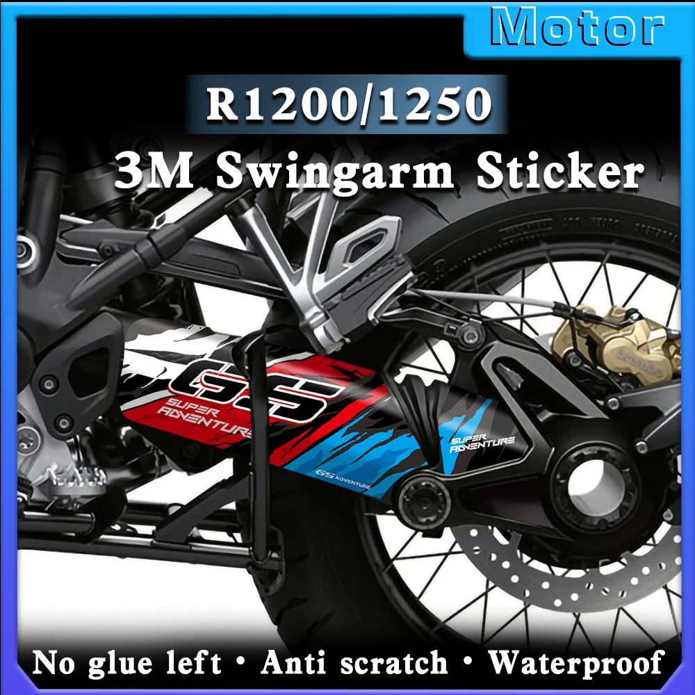 For R1200 GS/GSA2013-2018 R1250 GS/Adv2019-2022 Accessori 3M Motorcycle Swingarm Sticker Waterproof Rotating Shaft Decal