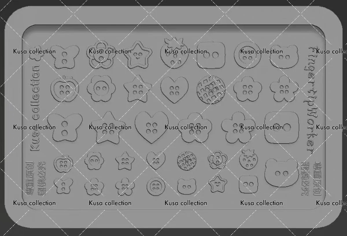 1pc ボタンキーロック猫弓 3D アクリルモールドネイルアート装飾爪 DIY デザインシリコーンネイルテンプレートネイルモールド