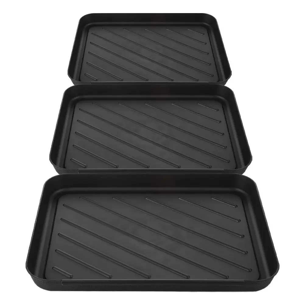 3Pcs Plastic Shoe Trays Multi-Functional Boot Tray Entryway Organizer Non-Slip Storage Tray Versatile Floor Mat