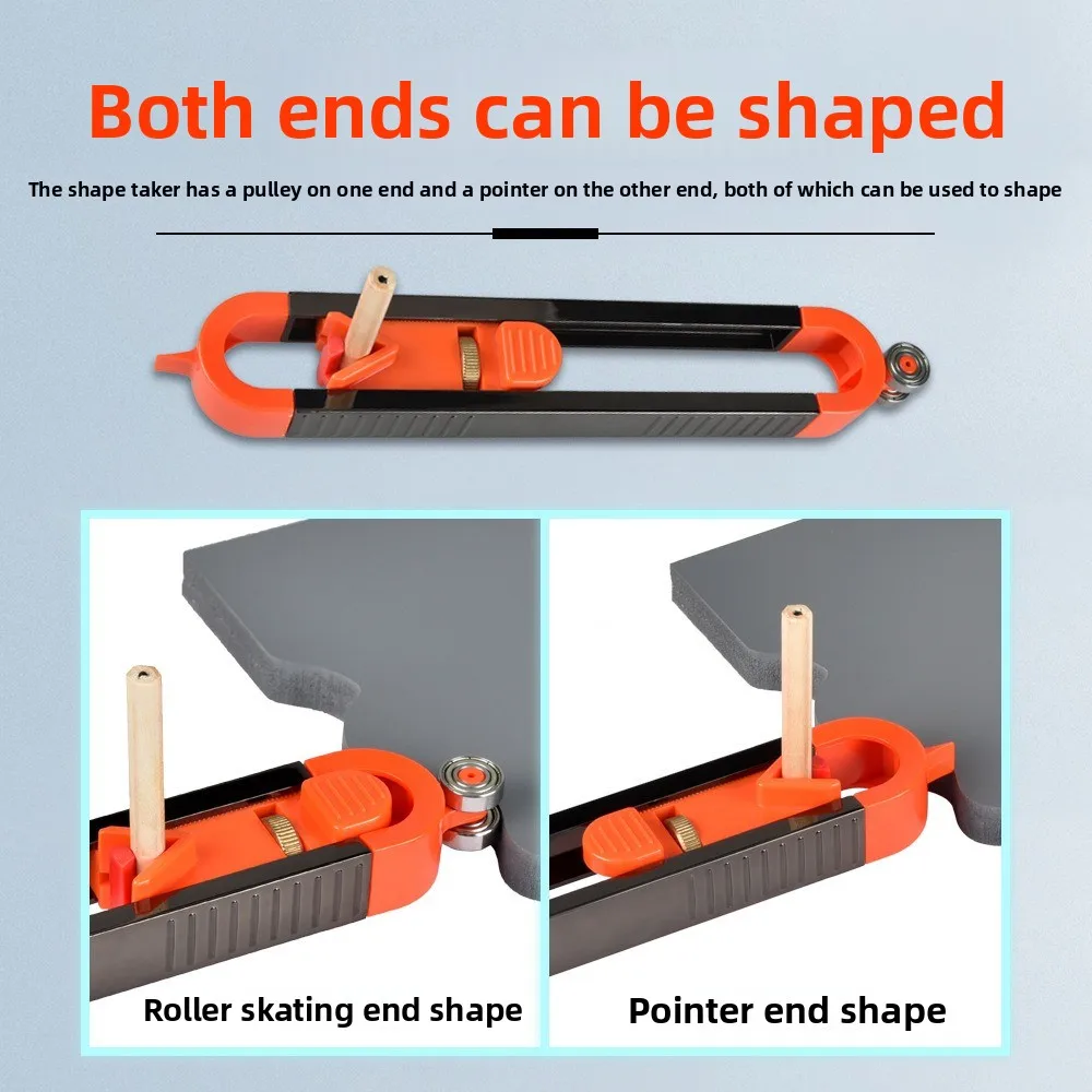 Contour Gauge Irregular Shape Duplicator: Woodworking Arc Measuring Ruler Profile Copy Gauge for Precise Shape Taking Tool