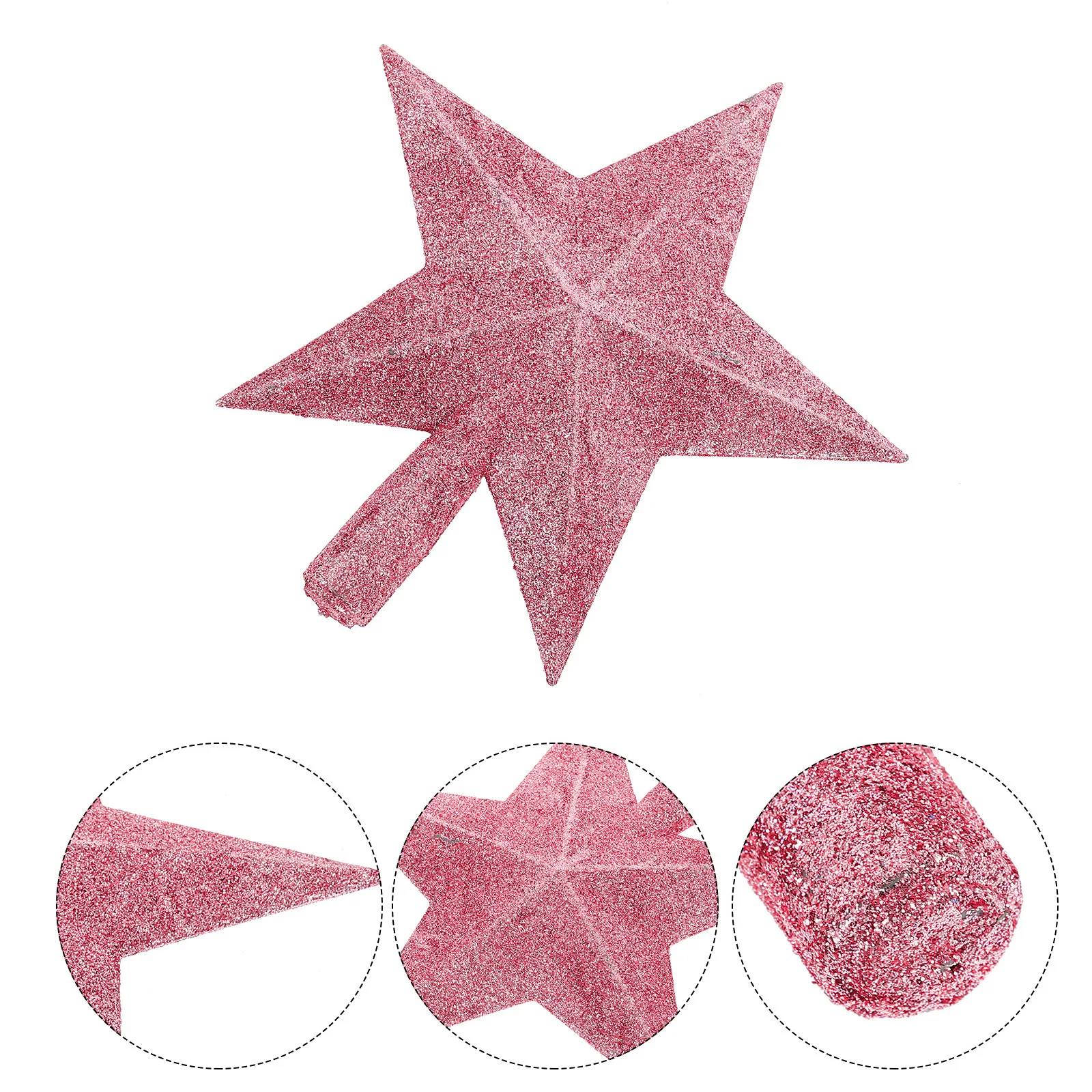 

NOLITOY Sparkling Tree Topper Christmas Ornament Three Dimensional Glitter Xmas Decoration for Holiday