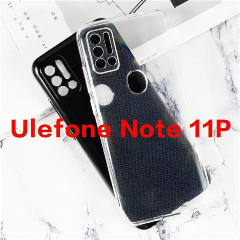 Soft Silicone TPU Case For Ulefone Note 11P Phone Black Slim Anti-fall Protective Shell For Ulefone Note 11P Back Cover