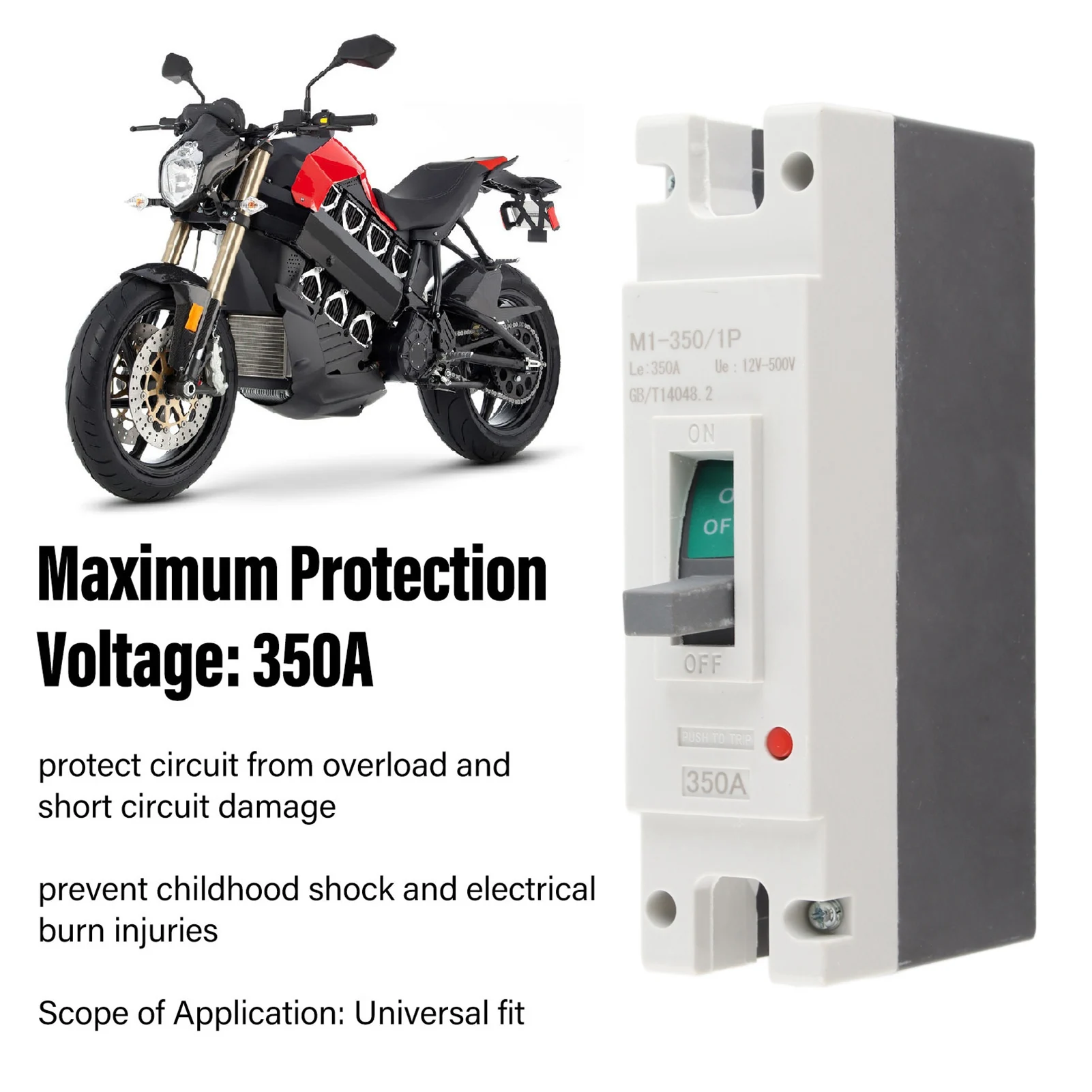 

Безопасность цепи 350A, высокая чувствительность, практичный автоматический выключатель с защитой от несанкционированного доступа для электромобиля