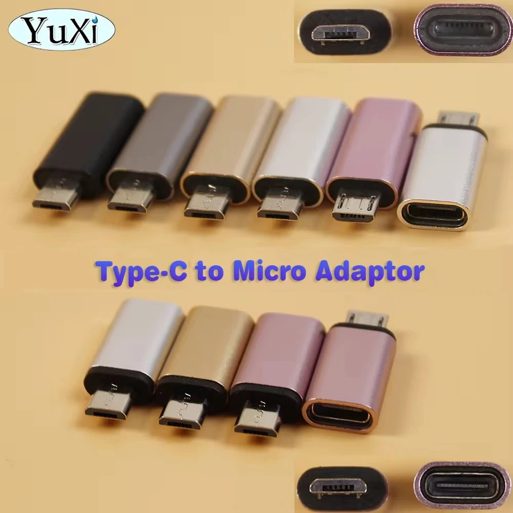 1piece Type-C Female to Micro USB Male Adapter Converter For Pad IPhone Charging Connector Data Transfer For Huawei