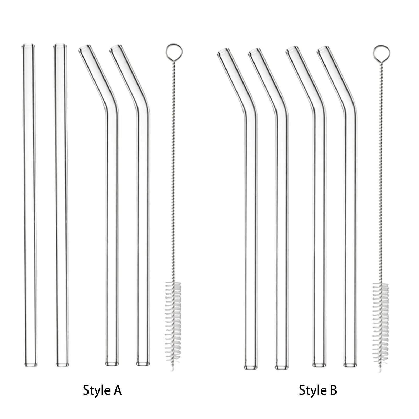 

Стеклянные соломинки 4 шт., длинные стеклянные фотообои для пикников, домашнего Пузырькового чая