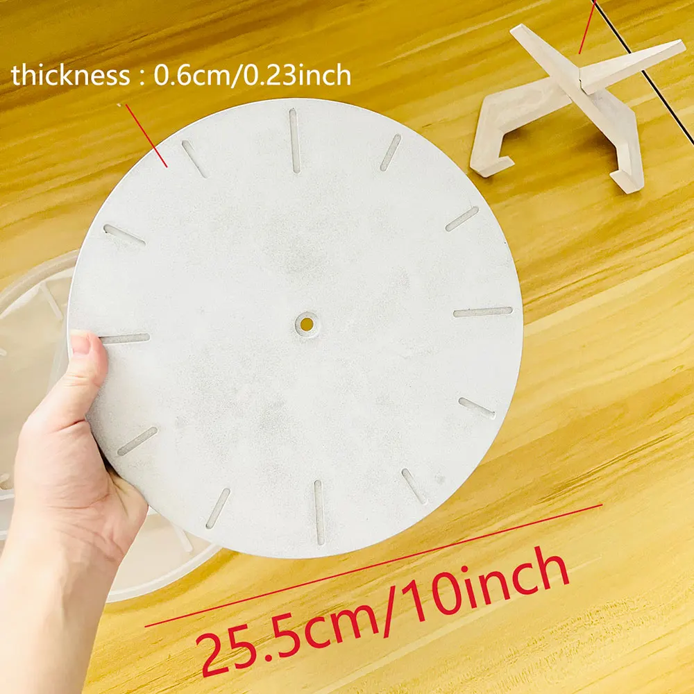 Clock Dial Stand Mold DIY Mobile Phone Stand Tablet PC Support Stand Cement Epoxy Resin Silicone Mold  Business Card Holder