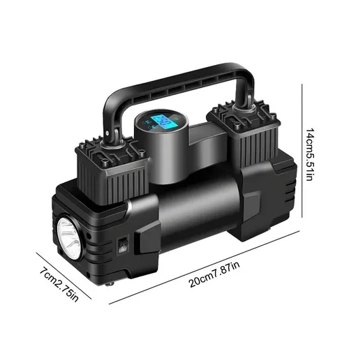Imagen 2 del producto Manómetro, Bomba Eléctrica para Inflar Neumáticos de Auto, 12V 150PSI, Mini Compresor de Aire de un Solo Cilindro, Inflador de Neumáticos de Alta Resistencia