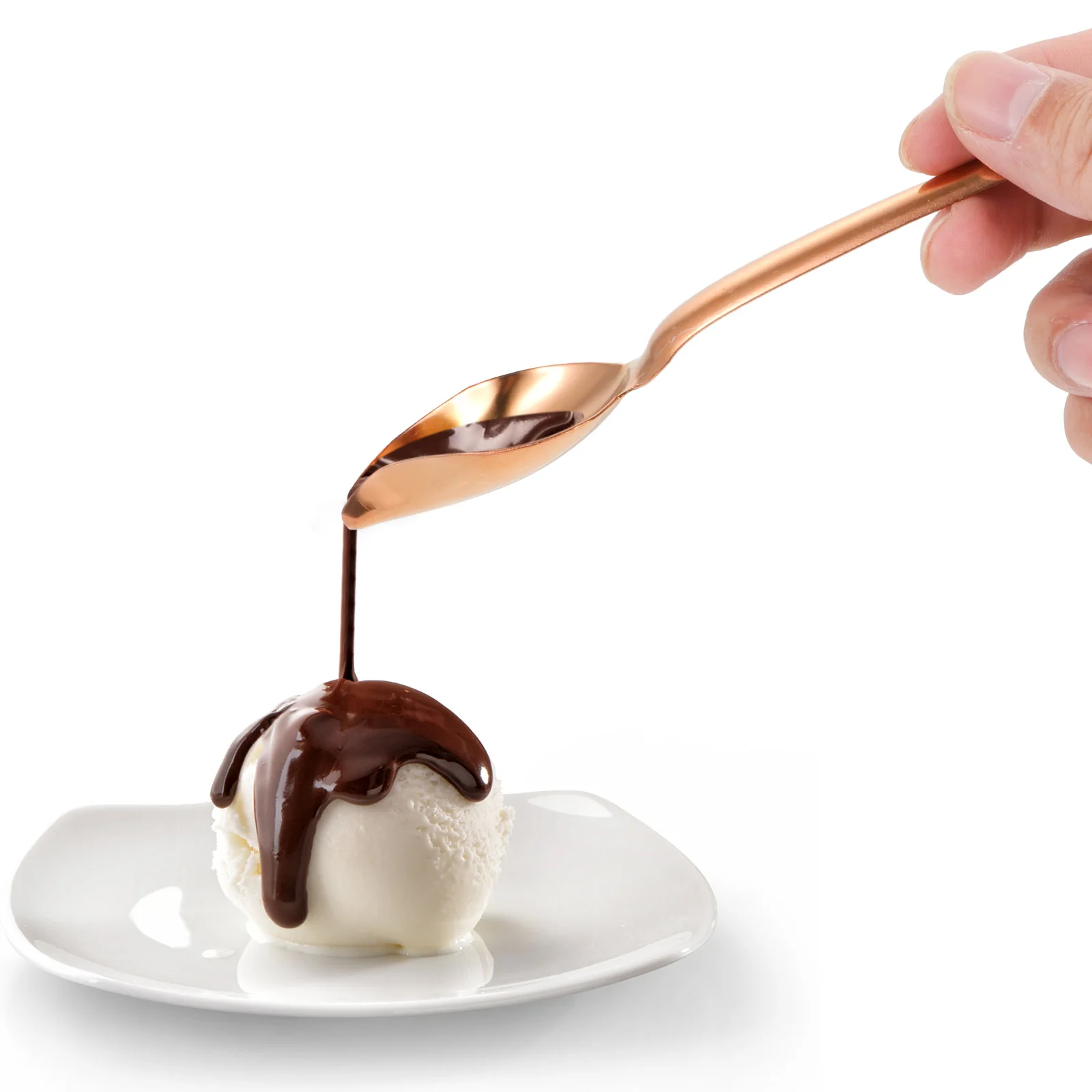 

2 Pcs Decorative Writing Spoon Dessert Decorating Spoons Fudge Sauce Drizzle with Spout