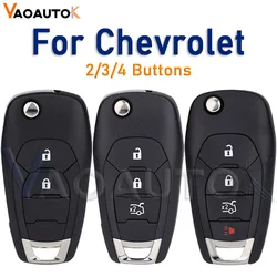 Car Key Shell For Chevrolet Cruze Aveo 2014-2018 Replacement Flip Cover Modified 2/3/4 Buttons Remote Flip Key Fob Shell Case