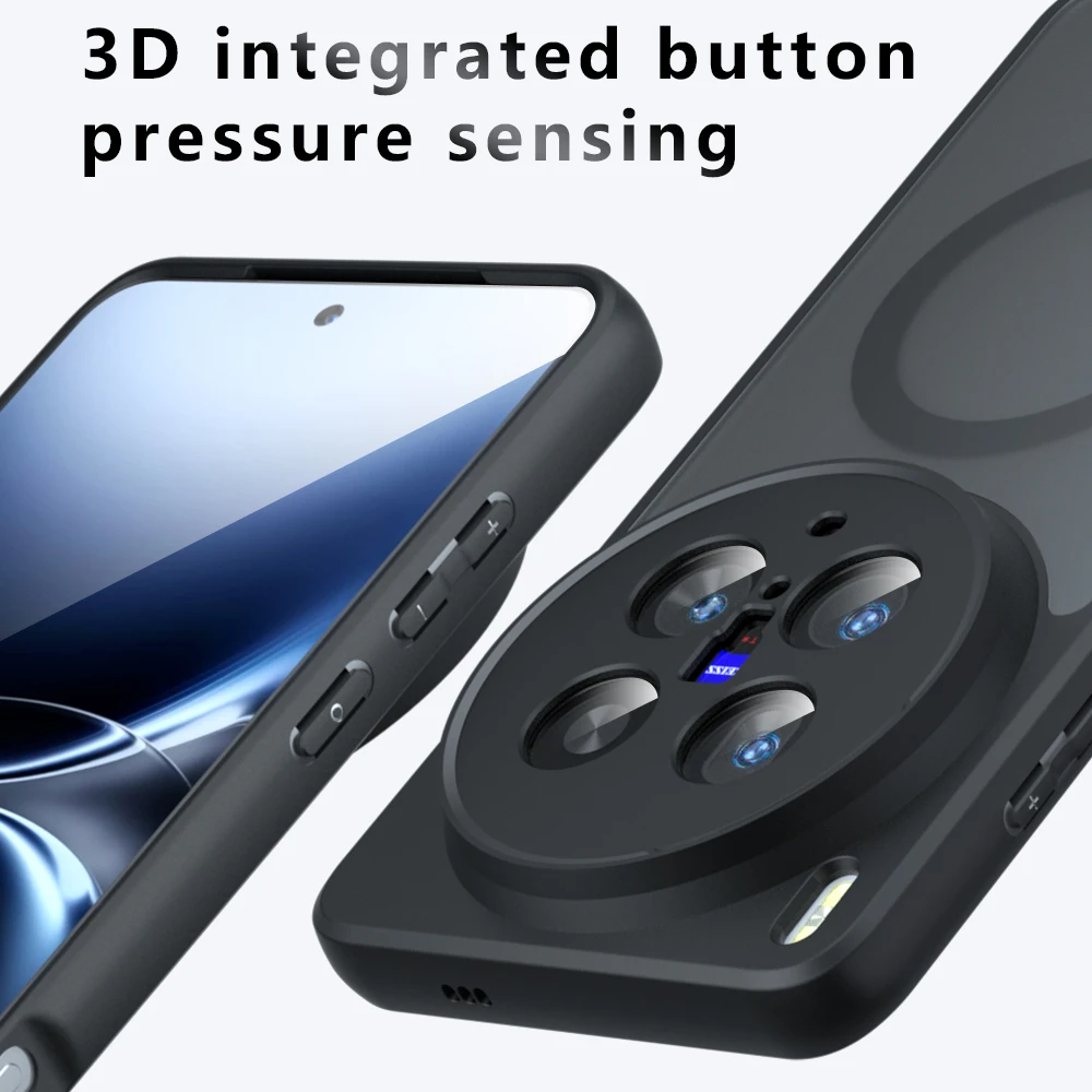 X200Ultra для Magsafe противоударный матовый чехол для VIVO X200 Ultra с беспроводной зарядкой, магнитный жесткий бампер, чехол V2454A