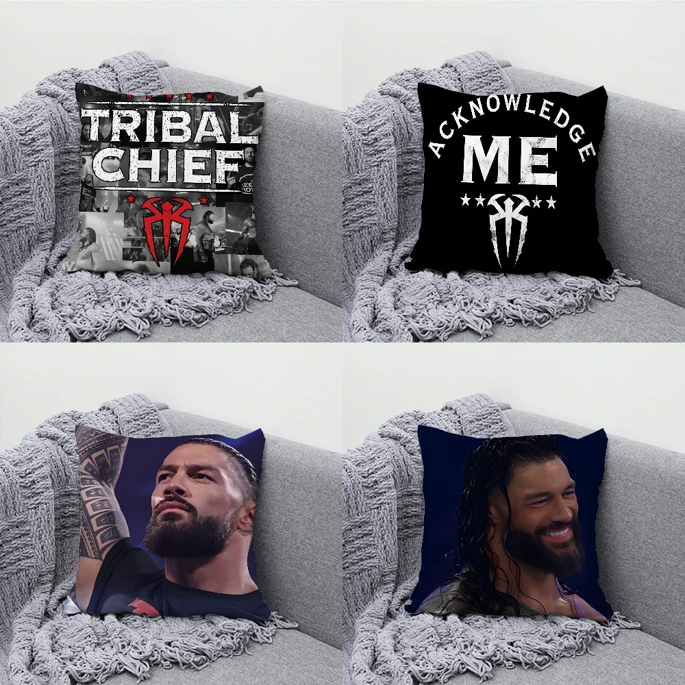 Roman Reigns Pillow Case Soft Cushion Cases for Farmhouse Sofa Decor Home Decorations and Protector Pillow Case