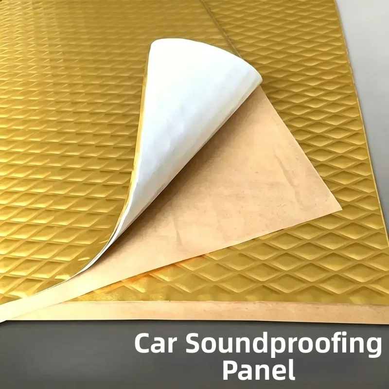Car Sound Deadening Mat Butyl Rubber Sound Proofing Damping Sheet Golden Foil Noise Insulation Vibration Dampener for Door Trunk