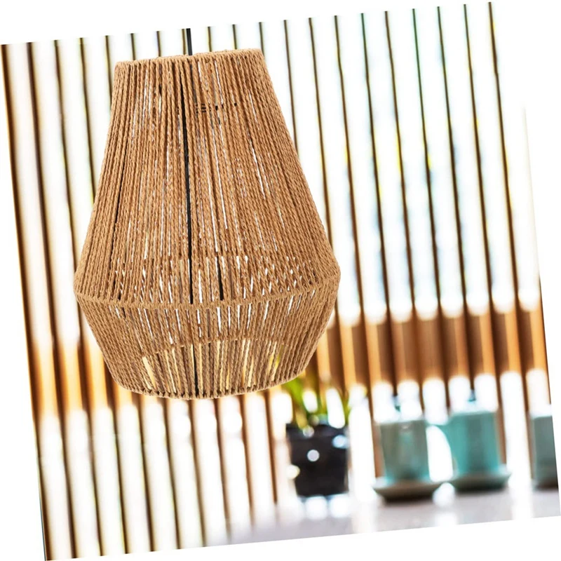 Rattan Lampshade For Home Table Lamp Lampshade Bedside Table Lamp Manual Paper Rope