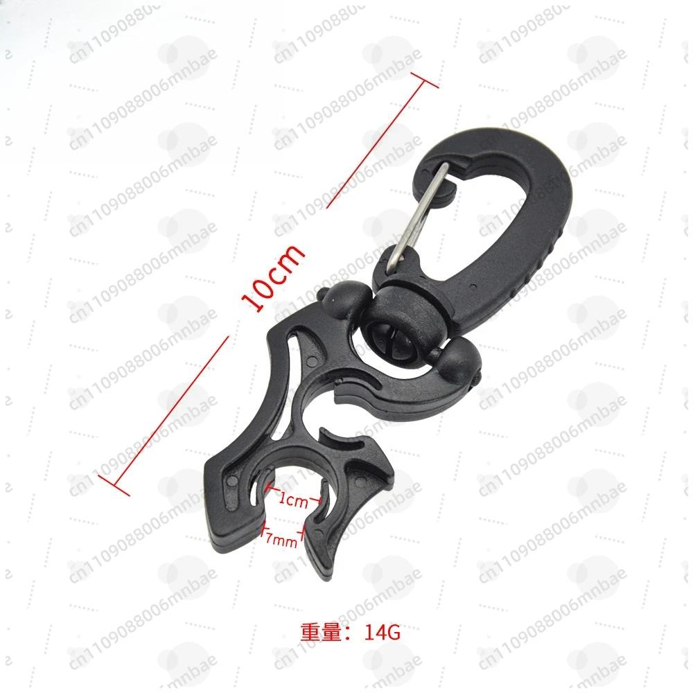 

10 pcs Diving spare secondary head quick shackle BCD breathing regulator pipe clamp low pressure pipe clamp hose hook HC-580