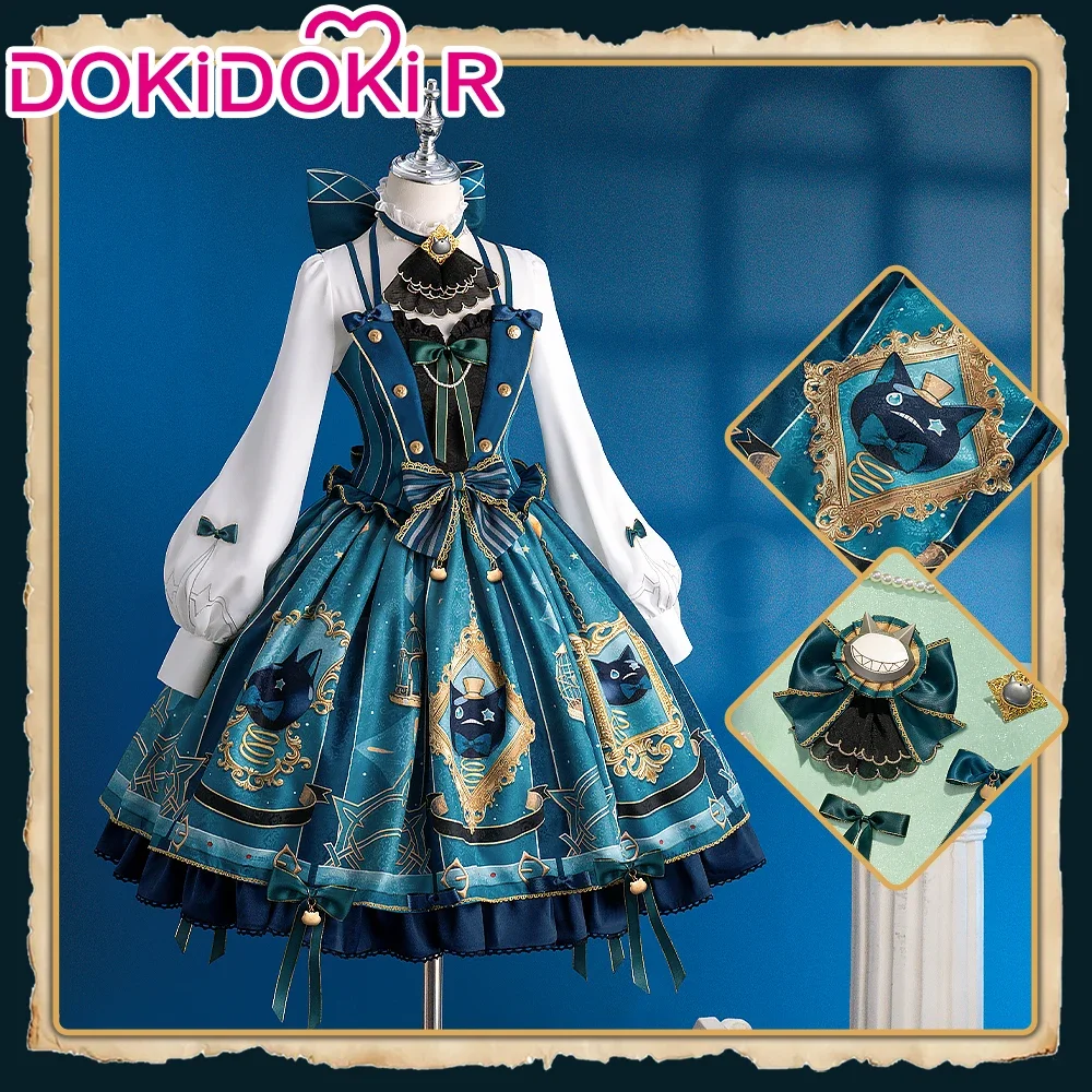 

Lynette Cosplay Costume Game Genshin Impact【S-2XL】2025 Women Lolita Dress Lynette Cafe Collaborate Cosplay Plus Size
