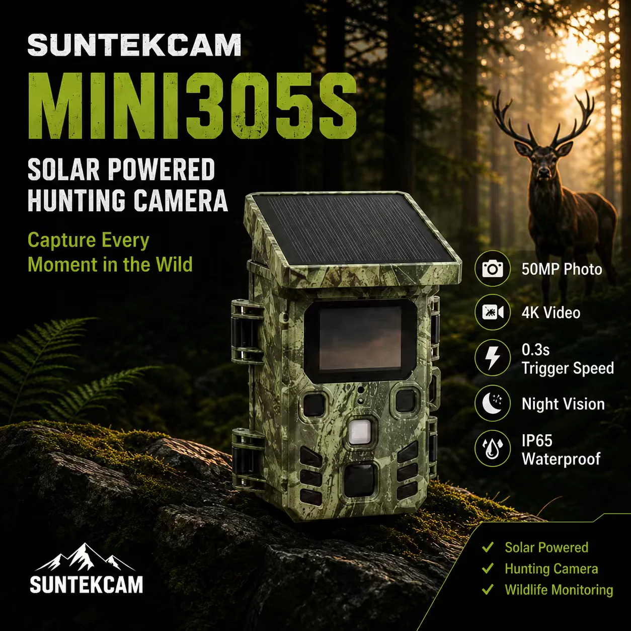 suntekcam-solar-trail-camera-50mp-4k-night-vision-03s-trigger-motion-ip65-waterproof-hunting-game-cam-outdoor-wildlife