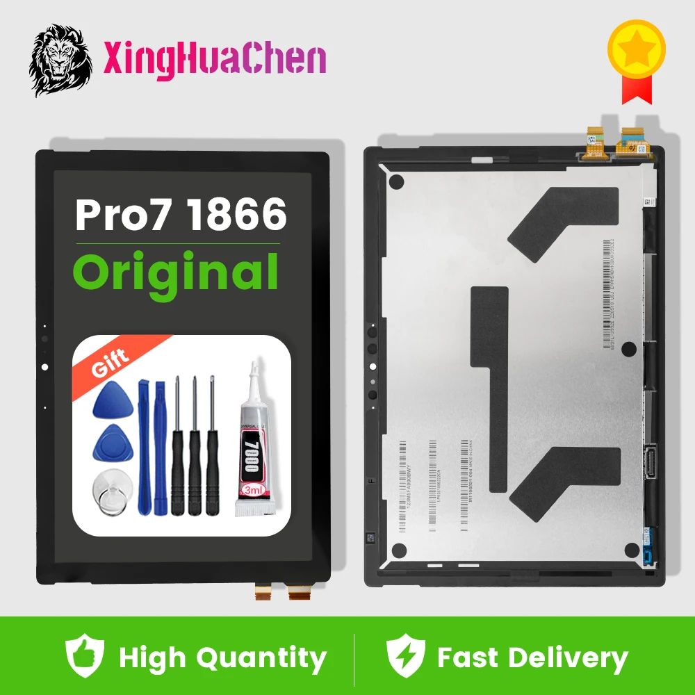 Aaa + Origineel Voor Microsoft Oppervlak Pro7 1866 Lcd-Scherm Touchscreen Digitizer Assemblage Voor Oppervlak Pro7 Pro 7 Lcd Vervanging