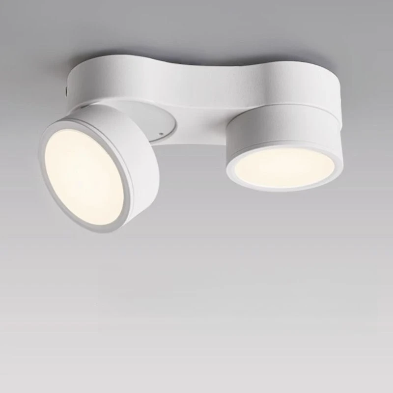 Ultra Thin Dual Head LED Surface Spotlight Adjustable Angle Track Lighting for Ceiling Living Room Lights for Room