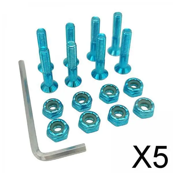 2-6pack 8 stücke ersatz skateboard hardware set longboard schrauben