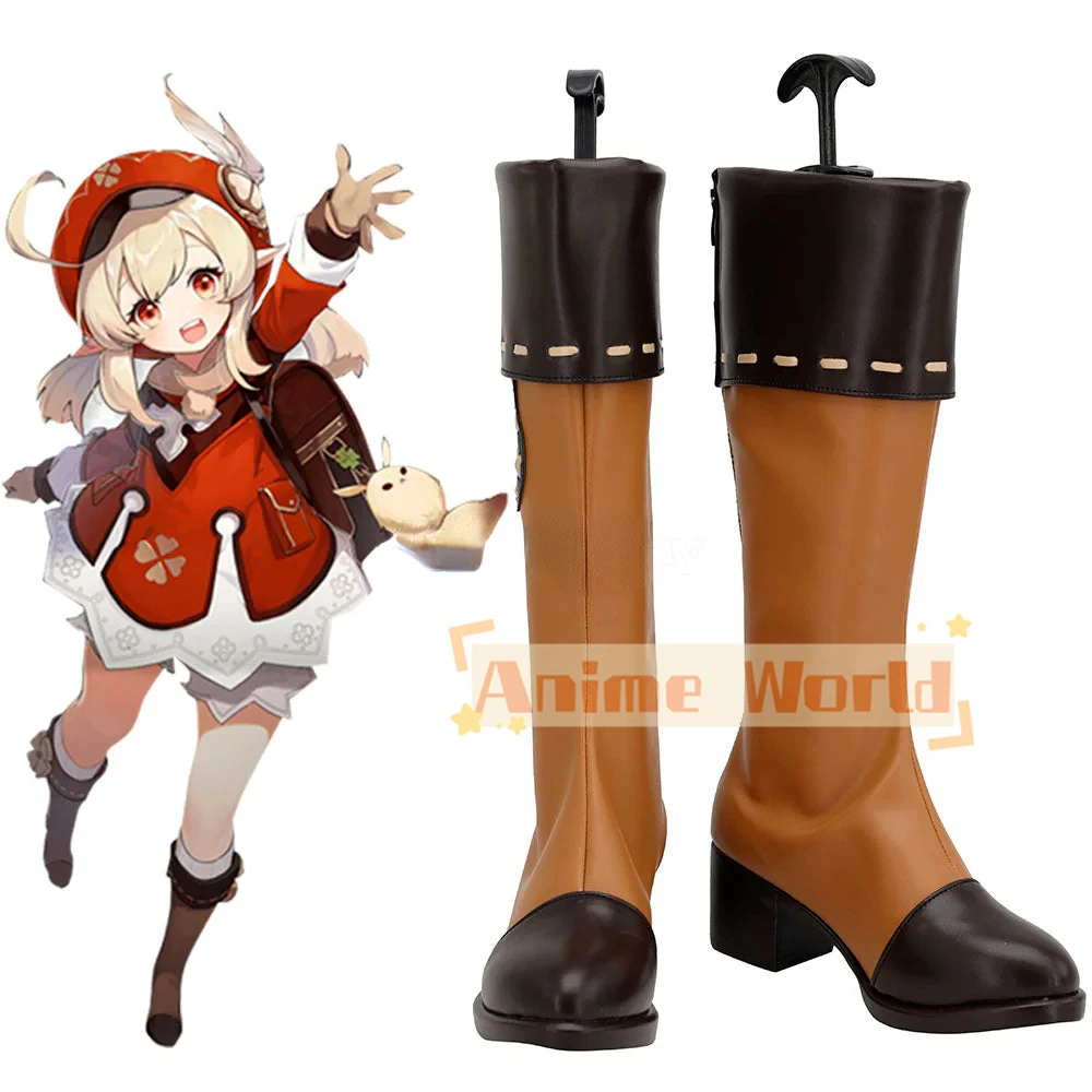 

Genshin Impact Klee Brown Shoes Cosplay Boots Halloween Carnival Boots Custom Made