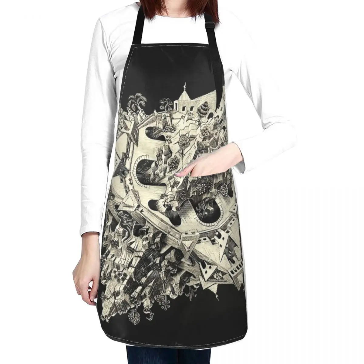 M.C. Escher Apron christmas kitchen cloths Useful Things For Kitchen For Hairdresser New year's Apron