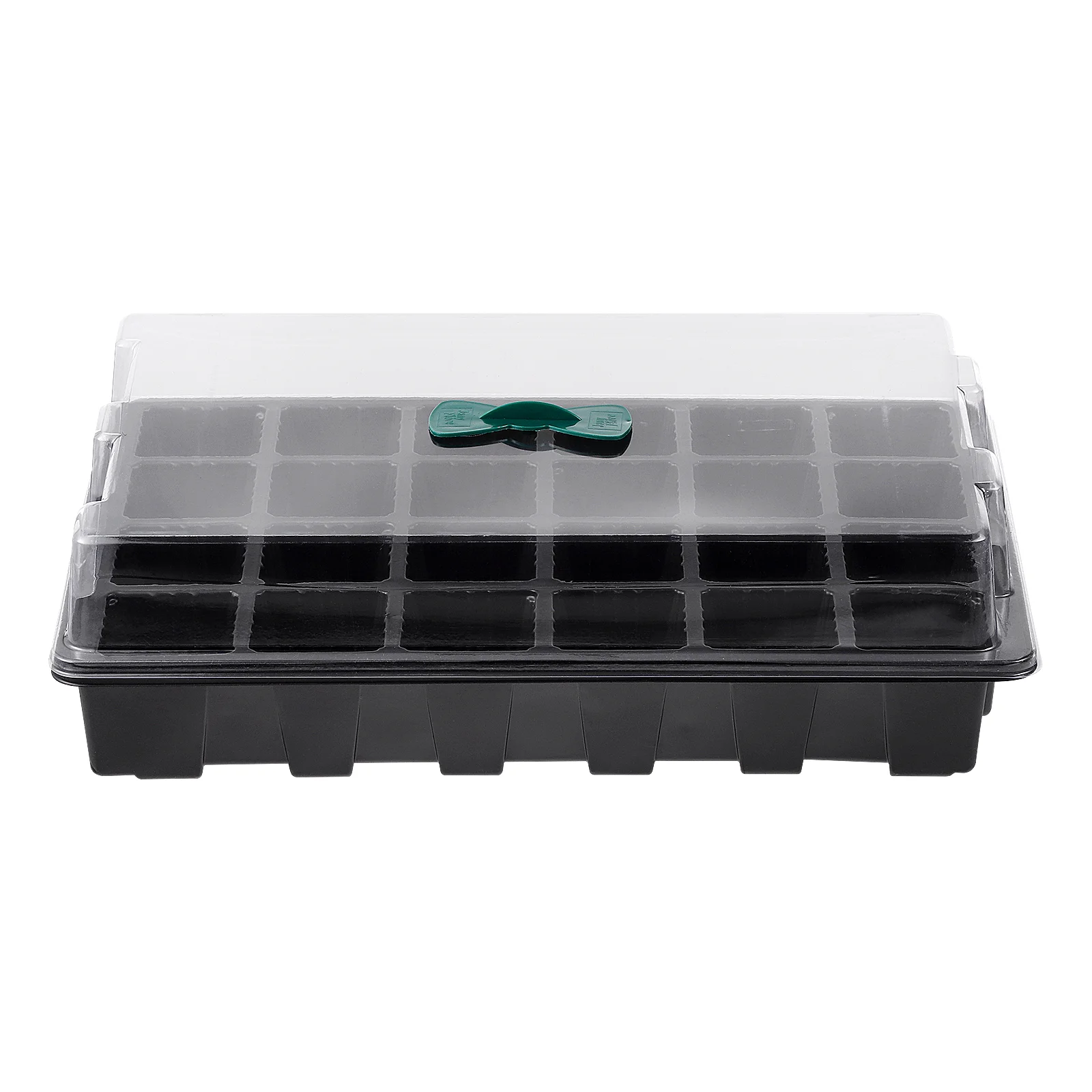 Yarnow 3pcs Growing Trays Starter 24 Cells Trays Propagation Kit with Air Hole garden propagator set