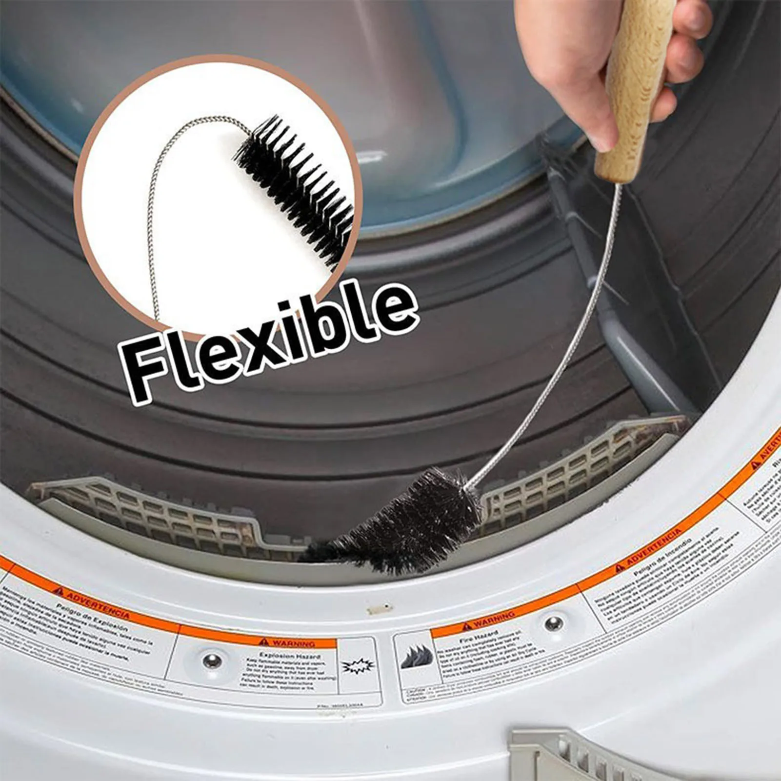 Washing Machine Cleaning Brush Flexible Multipurpose Trap Cleaner Brush for Pipe Fume Hood Cleaning