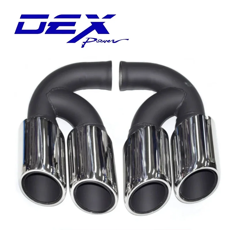 For 2011-2014 Porsche Cayenne exhaust pipe modified quad tailpipe tail throat  GTS black TURBO tip muffler  head exhaust tip