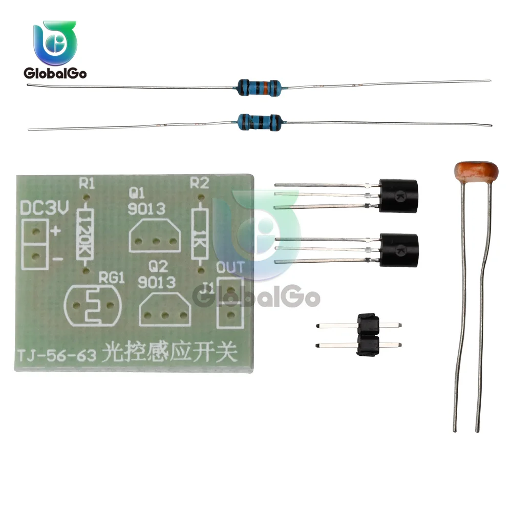 Czujnik sterowania oświetleniem przełącznik Photoswitch zestaw DIY czujnik światłoczuły moduł przełączający DIY elektroniczny zestaw szkoleniowy IC