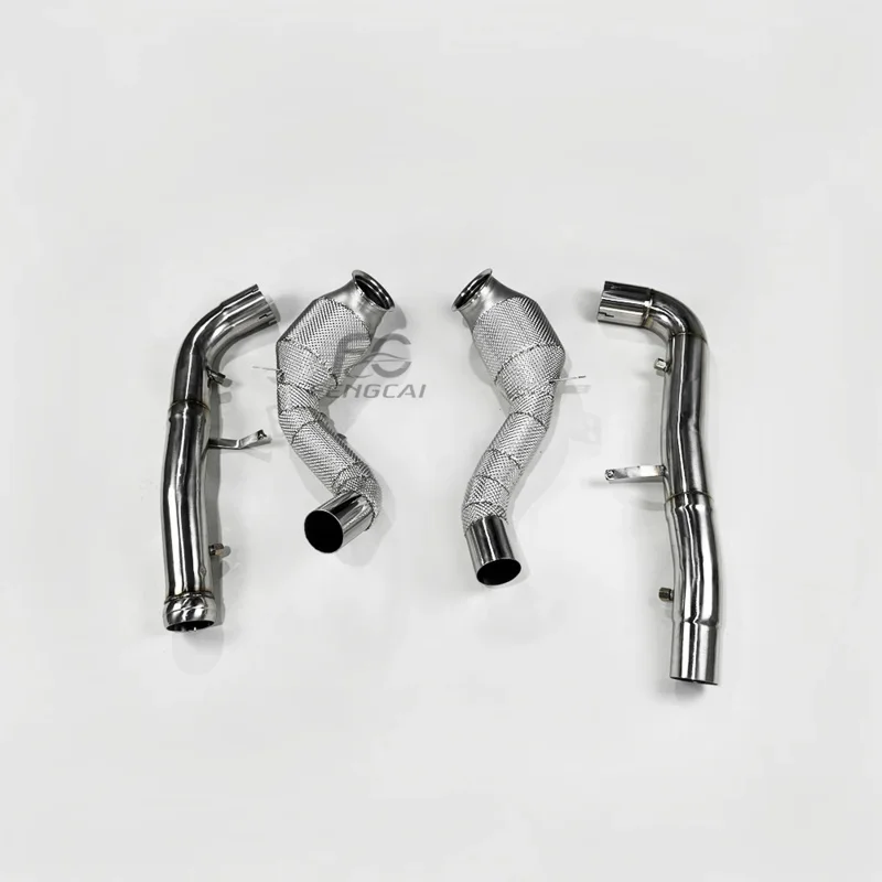 Downpipe exhaust head FOR Mercedes-Benz AMG M178 C190 GT GTC GTS GTR Performance Upgrade with Straight or 200 Cell  Downpipe