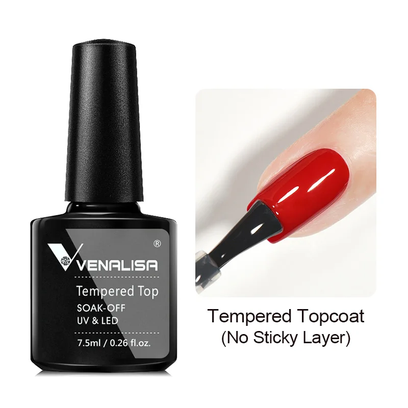 Venalisa-Gel de refuerzo para uñas, Base gruesa VIP, esmalte de uñas templado, sin HEMA, cobertura completa, semipermanente, laca de Gel UVLED