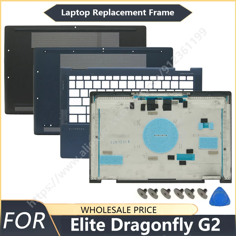 

Новинка для ноутбука HP Elite Dragonfly G2, задняя крышка ЖК-дисплея, передняя подставка для рук, клавиатура, нижний корпус, запасные части, корпус