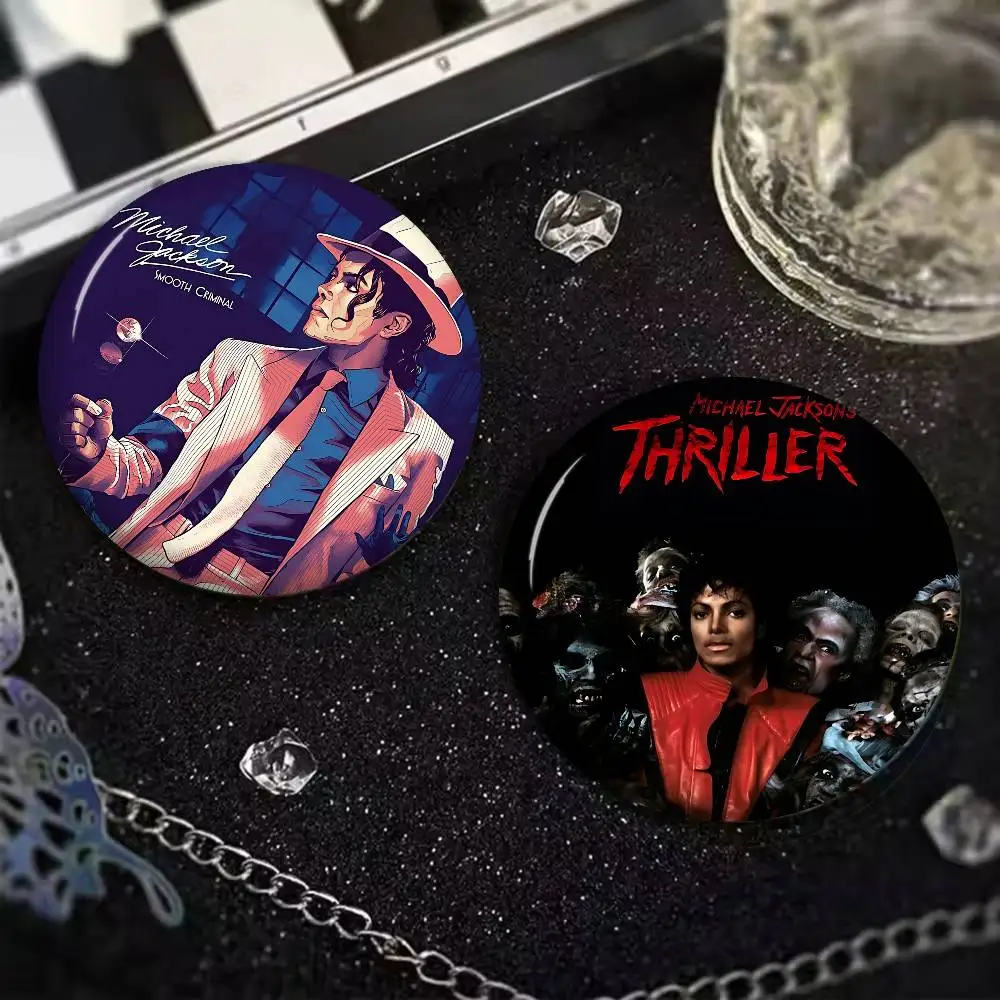 M-Michael Jackson 58mm Animals Funny Brooches Badge Backpack Clothes Gift Accessory