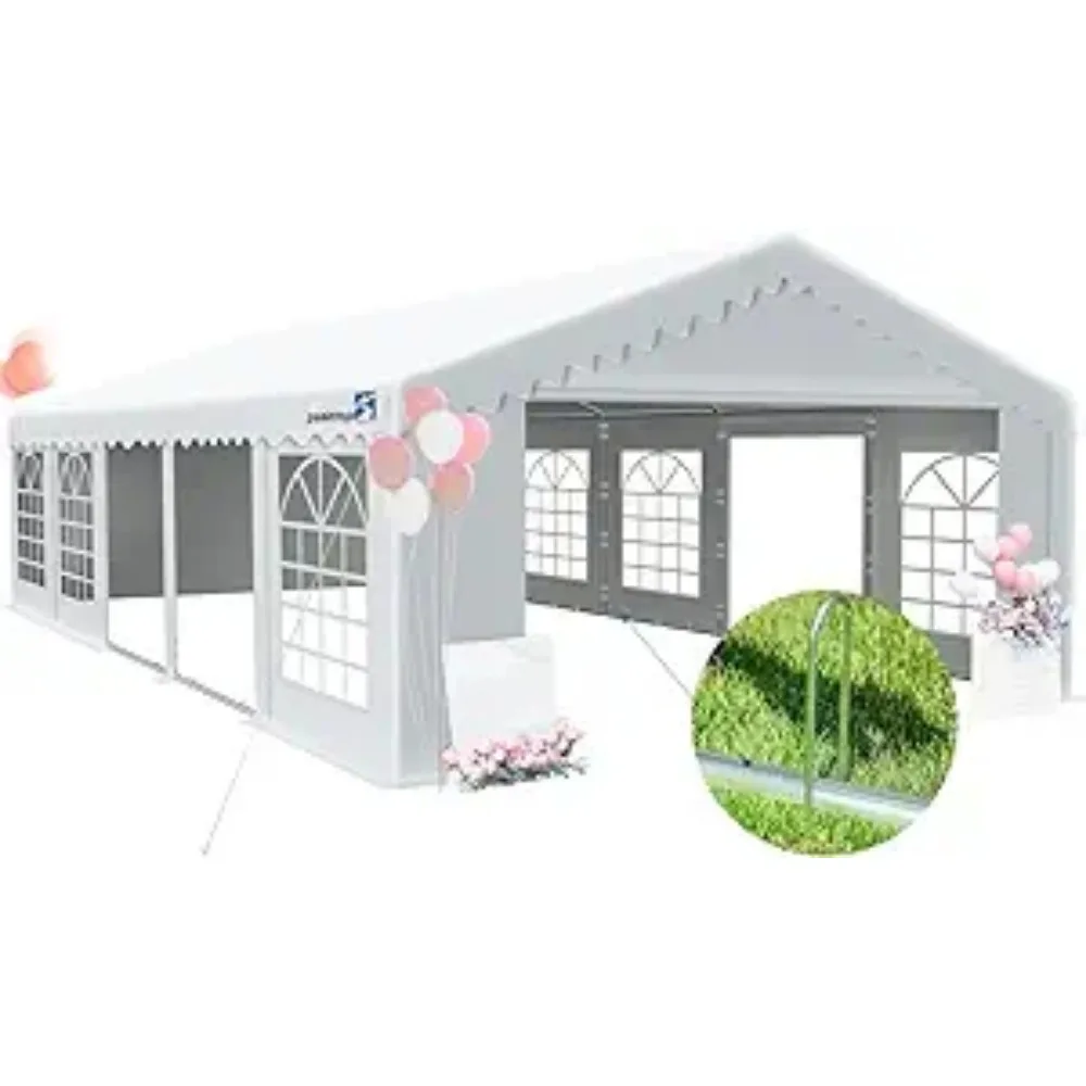 

Outdoor16'X32' Party Tent Heavy Duty Wedding Tent Outdoor Gazebo Event Shelter Canopy with Carry Bags