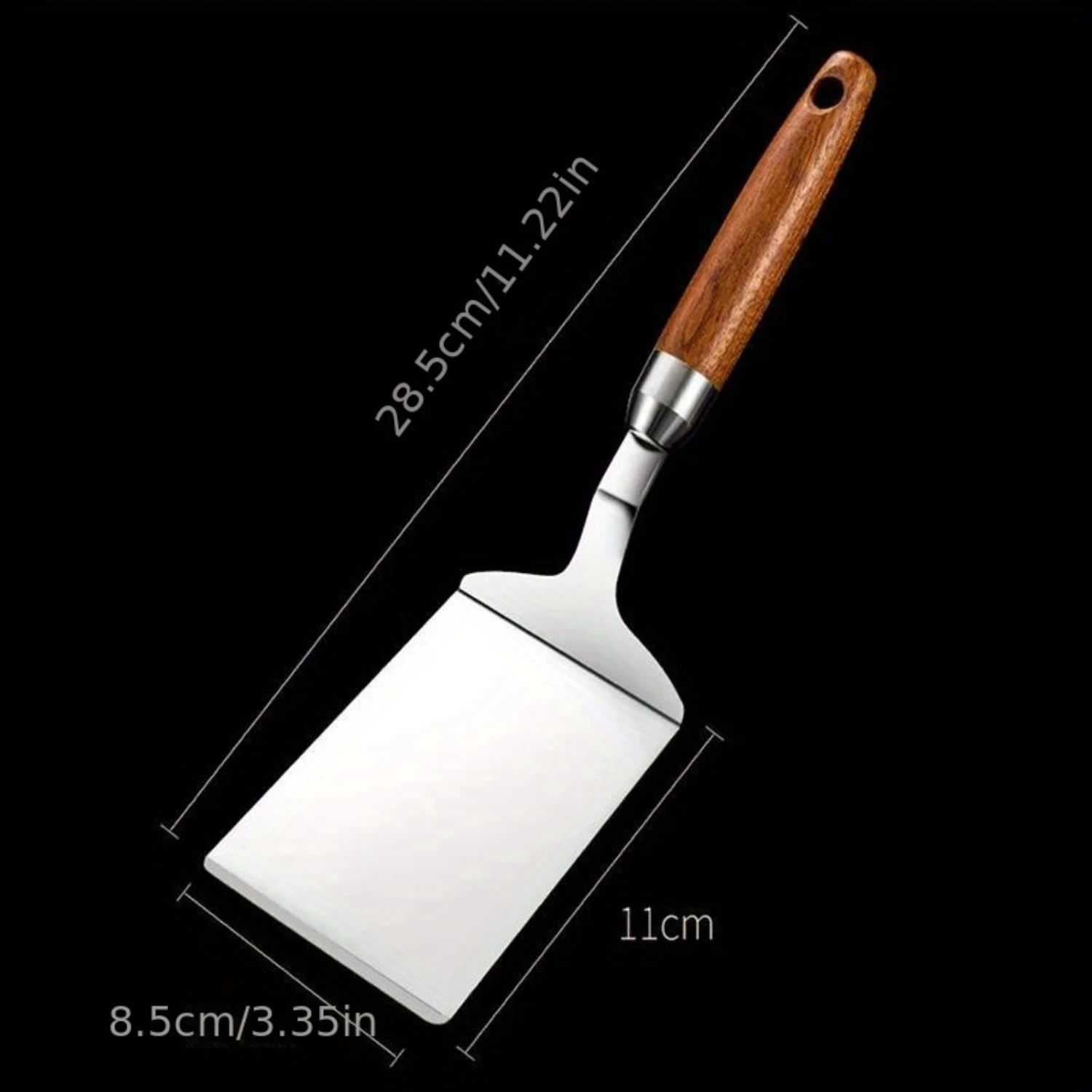 1pc Stainless Steel Cooking Iron Plate, Barbecue Shovel, , Pizza Shovel, Pancake Hand Grasping Tool,  Frying Shovel, Restaurant 