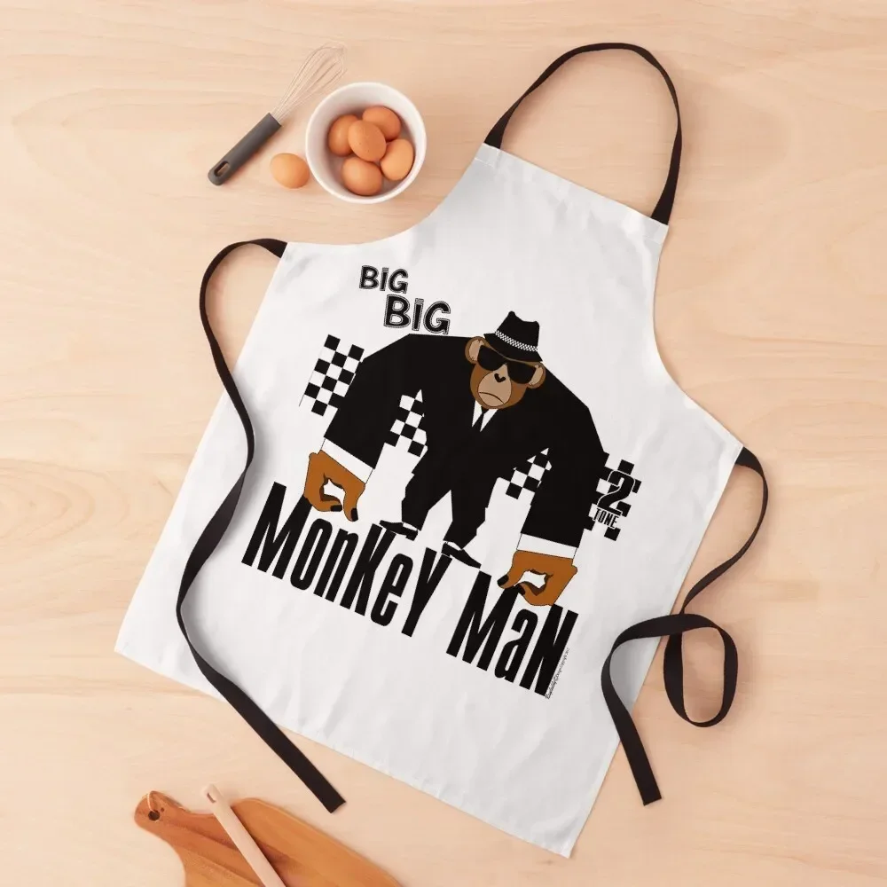 

Фартук BIG Monkey man для женщин с карманом и персональным логотипом, плотник, рождественская кухонная одежда, фартук