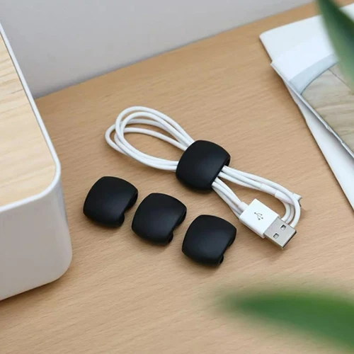 1/4/5/10/20 PCS Lot Simple Cable Winder Desk Tidy Organiser Wire Universal Cord USB Charger Cord Holder Cable Clip Drop Shipping