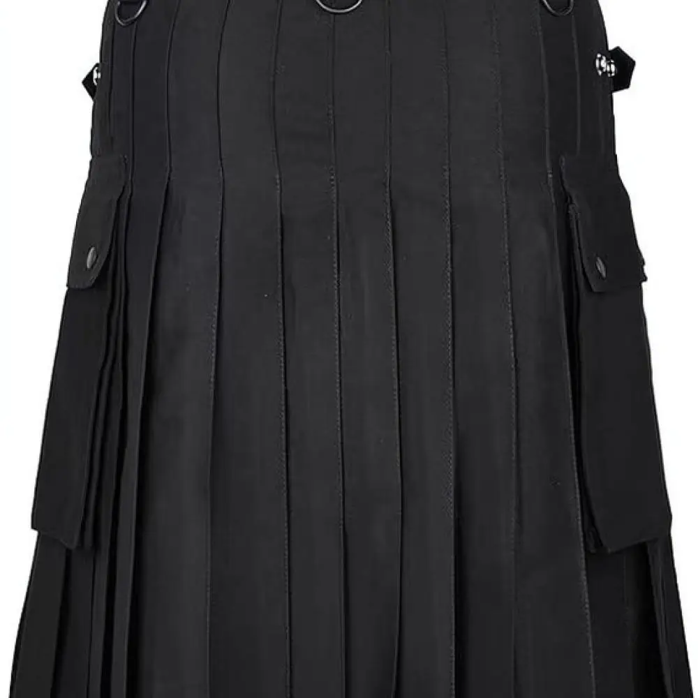 Men Scottish Tartan Kilt Traditional Pleated Skirt Linen Material Performance Outfit For Holiday Party Stage Wear