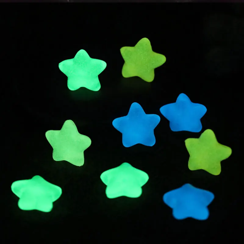 50pcs Luminous Starfish Stone DIY Handcraft Material Colored Jewelry for Aquatic and Landscape Decoration