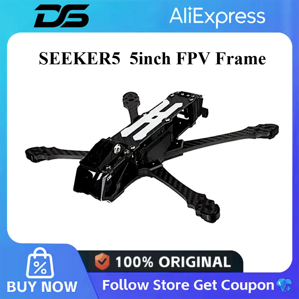 DeepSpace SEEKER5 5inch DC/XL FPV Carbon Fiber Frame Kit O3/O4 Version Freestyle Long Range Frame for RC Quadcopter racing drone