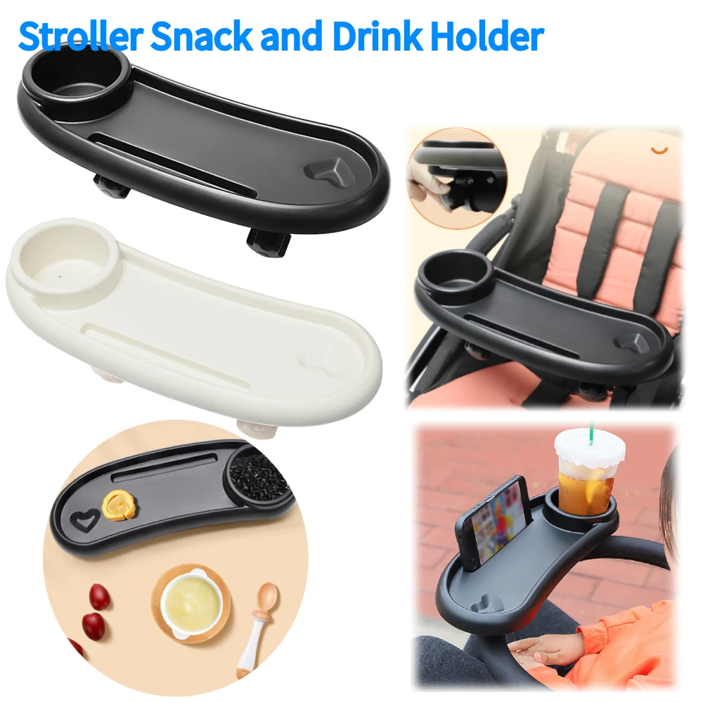 

3 In 1 Stroller Cup Holder Antislip Infant Stroller Dinner Table Tray Milk Bottle Cup Holder for Stroller Accessories