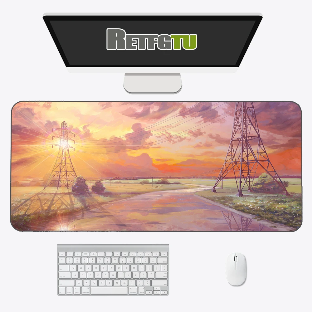 90x40cm mousepad para a floresta profunda firewatch portátil gamer mousepad gaming mouse pad grande bloqueio borda teclado 70x30 cm deak esteira