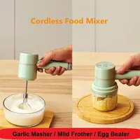 Wireless 3 Speed Mini Mixer Electric Food Blender Cordles Handheld Mixer Egg Beater Automatic Cream Food Cake Baking Dough Mixer