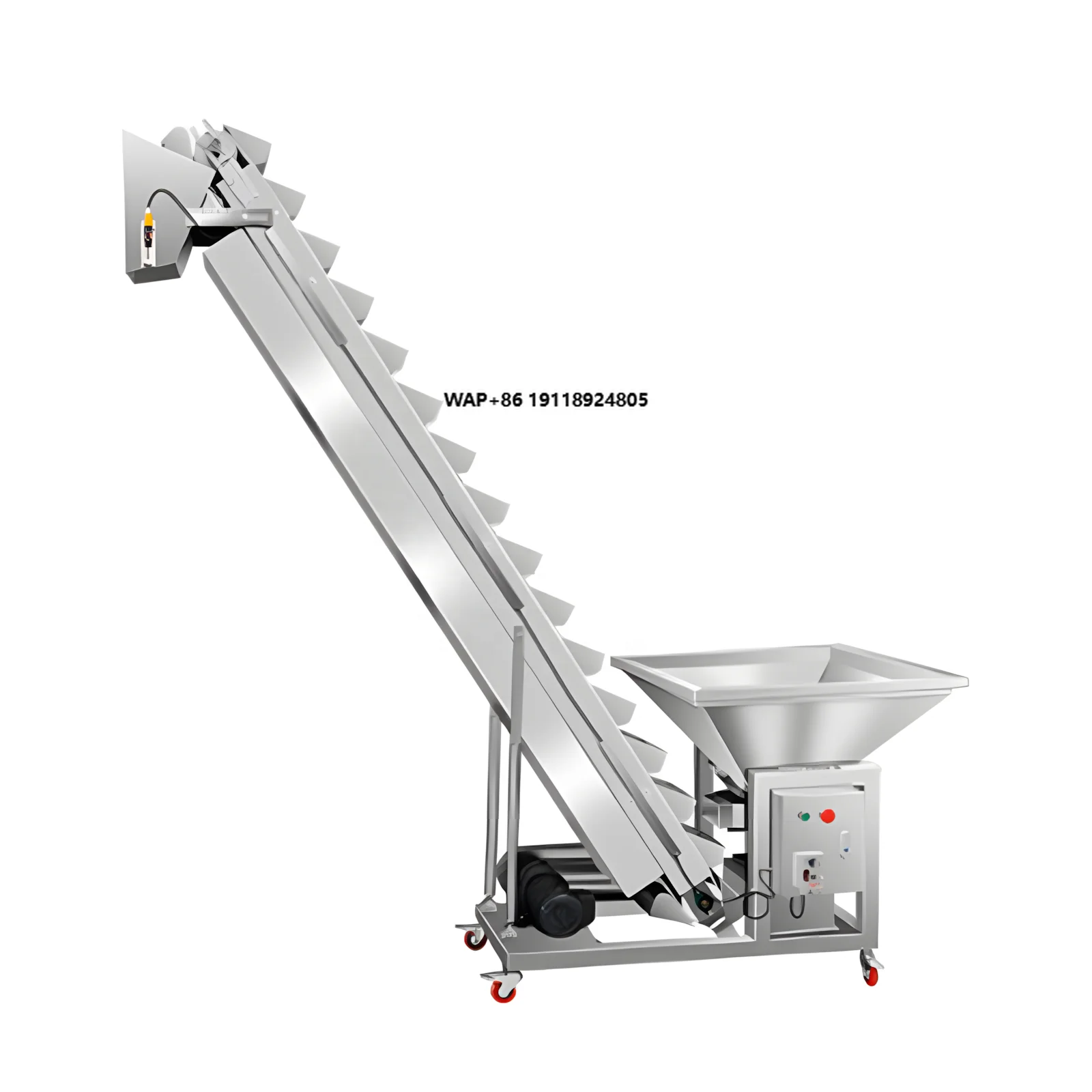 Automatic Belt Conveyor Incline Bucket Elevator Feeder Rice Seed Nut Grain Hardware Bean Elevator Lift the Belt Hopper Conveyor