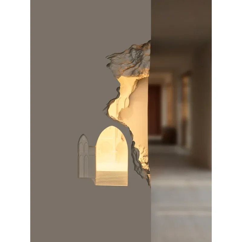 Notre Dame Recessed Wall Light Induction Gypsum Light Ambient Corner Corridor Creative Corner Light Aisle Niche