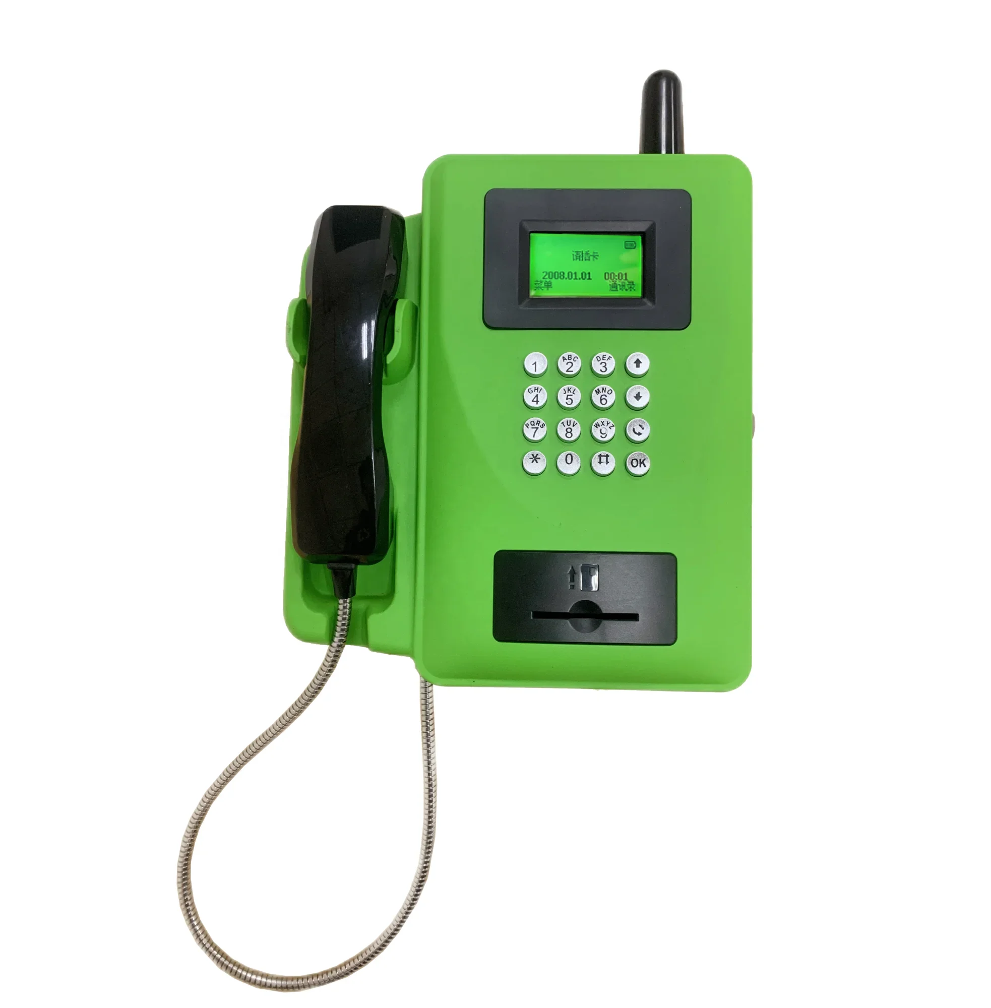 Explosion-proof 4G Lte Green Wall-mounted Cordless Telephones Digital Fixed Wireless Phone for Factory Use