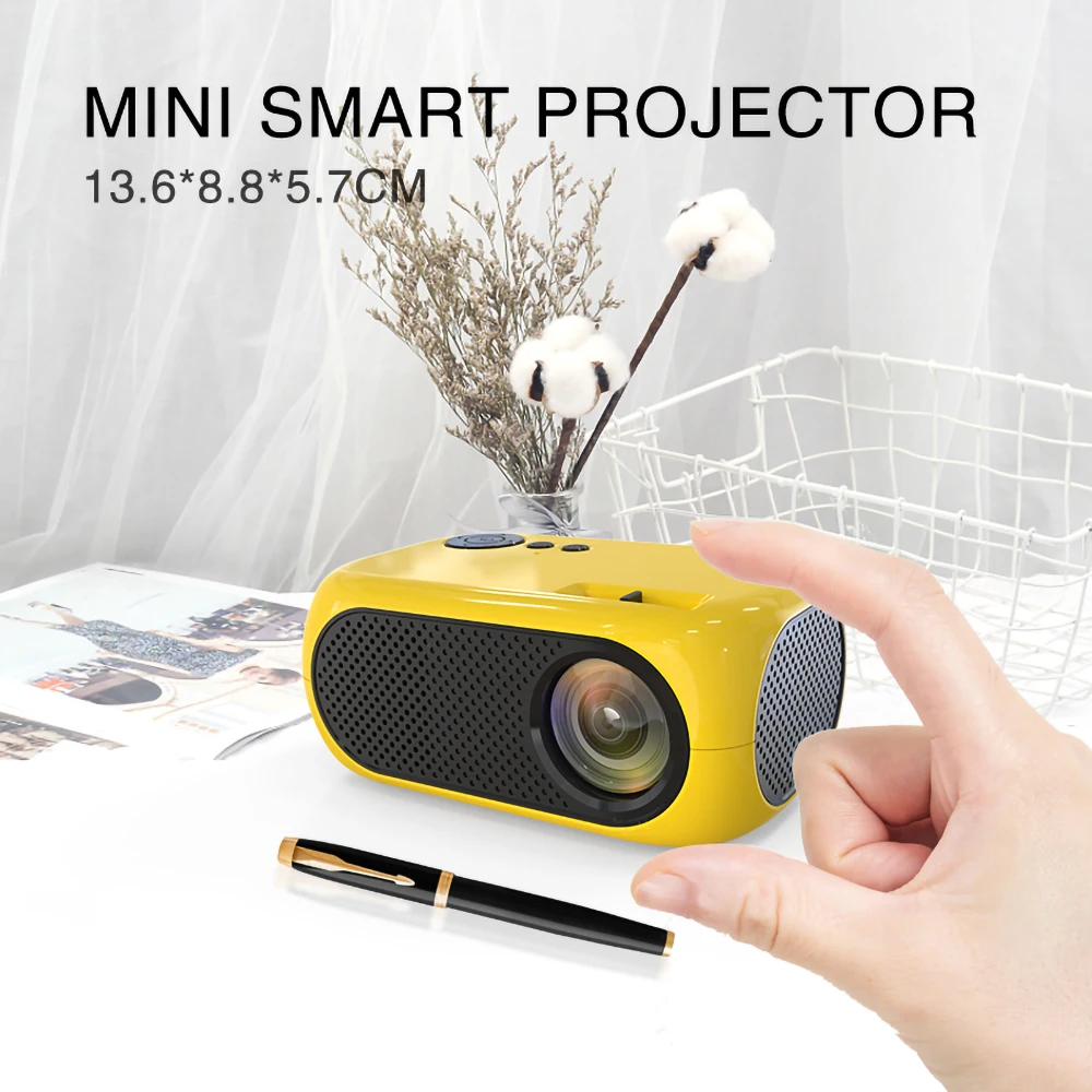 M24 Mini Projector LED Portable Home Projector Compatible with HDMI USB 640 * 480P Supports 1080P Video Beam Projectors Gift