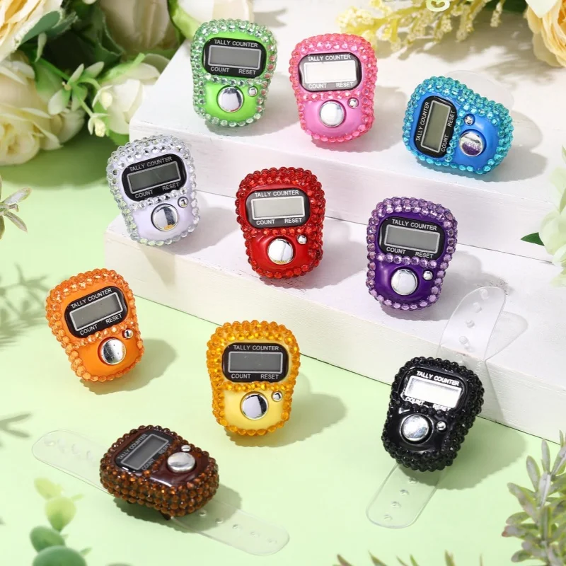 3 قطع عداد تسجيل الأصابع الإلكتروني القابل لإعادة الضبط، عداد الفرس بالإصبع المريح، عدادات رصيد العرض الرقمي المحمولة #2